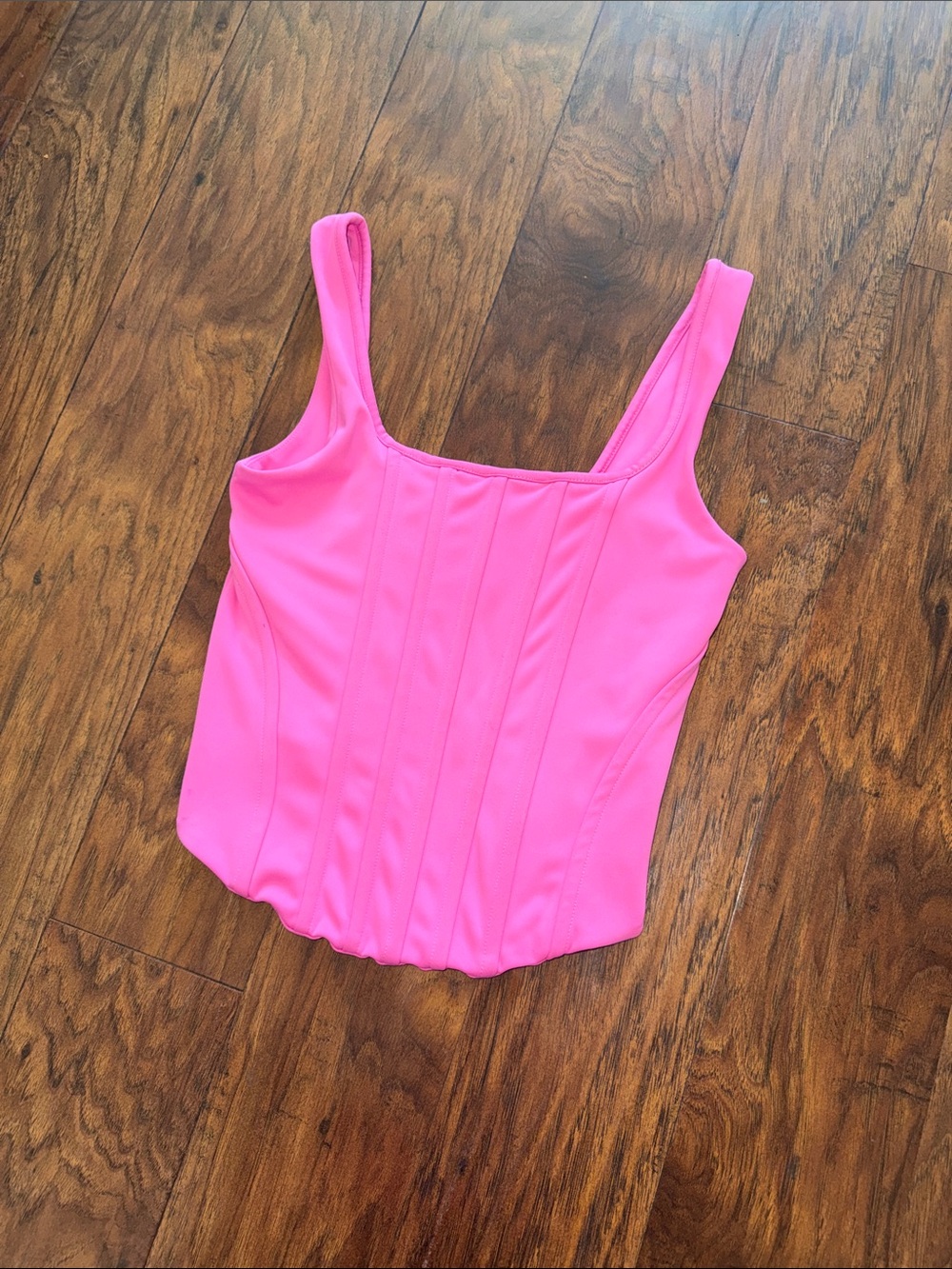 Express Bright Pink Corset Tank Top